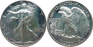 GFRC Open Set Registry - Bill Kelly 1916-1947 Walking Liberty  50C