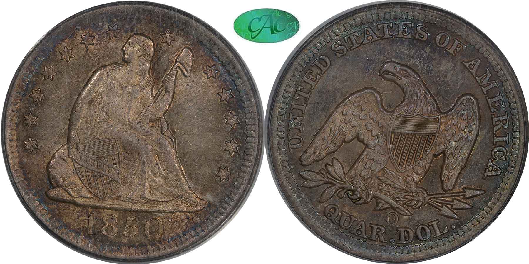 GFRC Open Set Registry - MIKE VERHULST 1850 Seated  25C