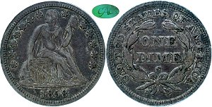 GFRC Open Set Registry - Piedmont 1858 Seated  10C
