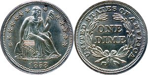 GFRC Open Set Registry - Sacandaga 1858 Seated  10C