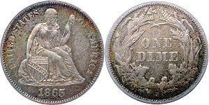 GFRC Open Set Registry - Forest Hill 1865 Seated  10C