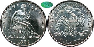 GFRC Open Set Registry - Oregon Beaver 1889 Seated  50C