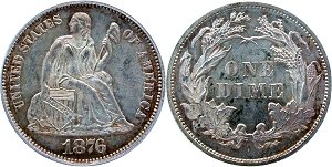 GFRC Open Set Registry - Piedmont 1876 Seated  10C