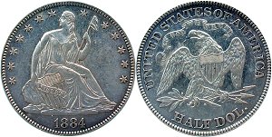 GFRC Open Set Registry - Herms Halves 1884 Seated  50C