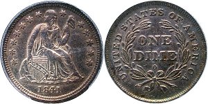 GFRC Open Set Registry - Dale Miller 1841 Seated  10C