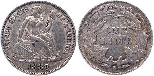 GFRC Open Set Registry - Dale Miller 1888 Seated  10C