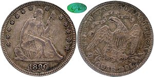 GFRC Open Set Registry - Pikes Peak 1890 Seated  25C