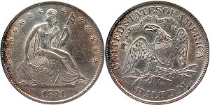 GFRC Open Set Registry - BL 1871 Seated  50C