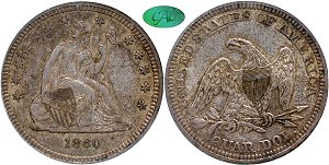 GFRC Open Set Registry - Pikes Peak 1860 Seated  25C
