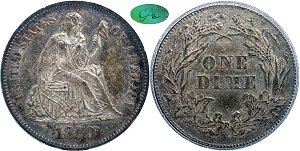 GFRC Open Set Registry - Dale Miller 1870 Seated  10C