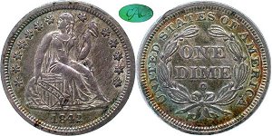GFRC Open Set Registry - Tenafly 1842 Seated  10C