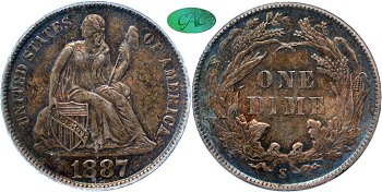 GFRC Open Set Registry - Ash 1887 Seated  10C