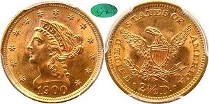 GFRC Open Set Registry - Oregon Beaver 1900 Gold Liberty G$2.5
