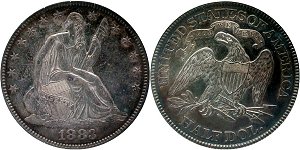 GFRC Open Set Registry - Herms Halves 1883 Seated  50C