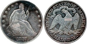 GFRC Open Set Registry - Herms Halves 1887 Seated  50C