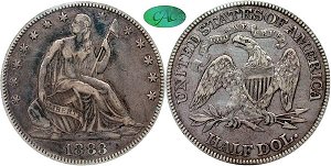 GFRC Open Set Registry - TGM 1883 Seated  50C