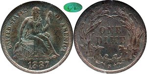 GFRC Open Set Registry - Piedmont 1887 Seated  10C