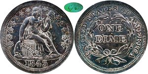 GFRC Open Set Registry - Sacandaga 1843 Seated  10C