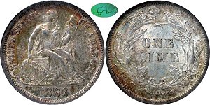 GFRC Open Set Registry - Dale Miller 1886 Seated  10C