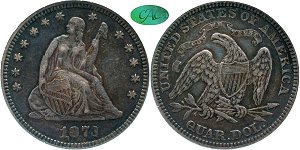 GFRC Open Set Registry - Pikes Peak 1873 Seated No Arrows 25C
