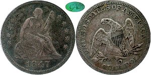 GFRC Open Set Registry - RCA 1847 Seated  25C