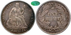 GFRC Open Set Registry - Tenafly 1873 Seated With Arrows 10C