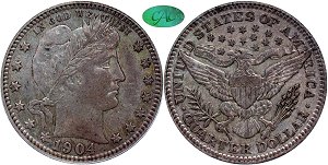 GFRC Open Set Registry - LABELMAN87 1904 Barber  25C