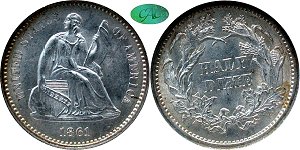 GFRC Open Set Registry - Civil War 1861 Seated  5C
