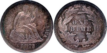 GFRC Open Set Registry - Dale Miller 1872 Seated  10C