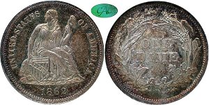 GFRC Open Set Registry - Husky Collection 1860-1891 Seated Legend Obverse 10C