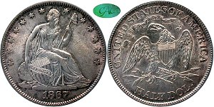 GFRC Open Set Registry - Seal Beach 1867 Seated  50C