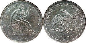 GFRC Open Set Registry - Herms Halves 1859 Seated  50C