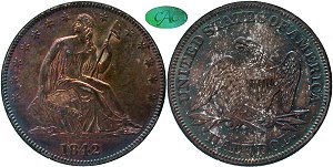 GFRC Open Set Registry - Herms Halves 1842 Seated  50C