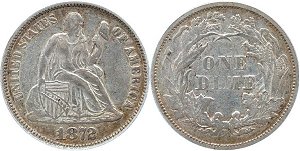 GFRC Open Set Registry - greysoldier 1872 Seated  10C