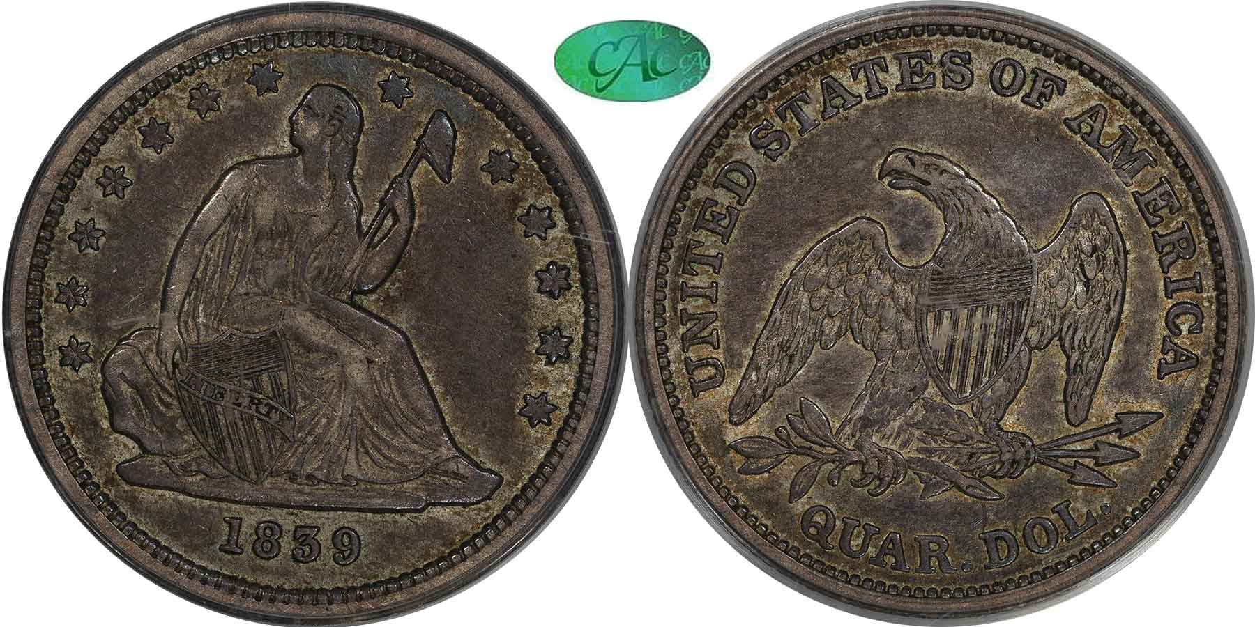 GFRC Open Set Registry - MIKE VERHULST 1839 Seated No Drapery 25C