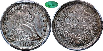 GFRC Open Set Registry - Tom Bender 1850 Seated  10C