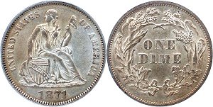 GFRC Open Set Registry - Copper Harbor 1871 Seated  10C