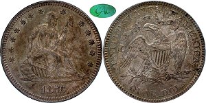 GFRC Open Set Registry - Wild and Wonderful in WV 1876 Seated  25C