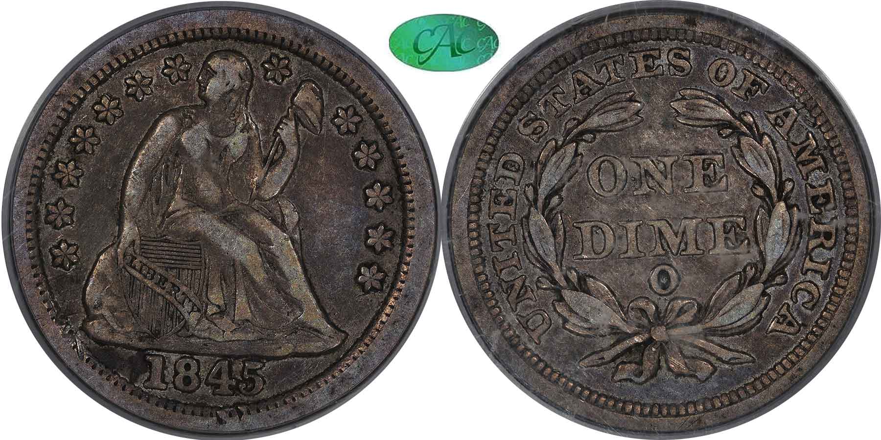 GFRC Open Set Registry - Dale Miller 1845 Seated  10C
