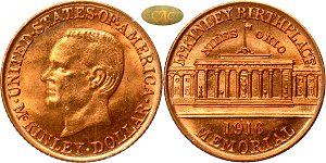 GFRC Open Set Registry - Hampden 1916 Early Commemorative McKinley G$1