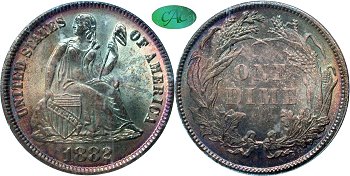 GFRC Open Set Registry - Tenafly 1882 Seated  10C