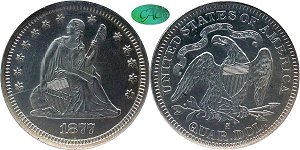 GFRC Open Set Registry - Tenafly 1877 Seated  25C