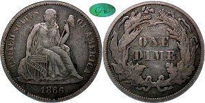 GFRC Open Set Registry - Dale Miller 1866 Seated  10C
