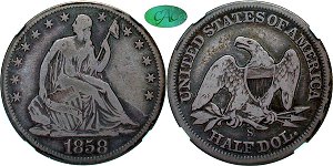 GFRC Open Set Registry - Civil War 1858 Seated  50C