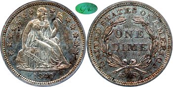 GFRC Open Set Registry - Gerry Fortin 1840 Seated With Drapery 10C