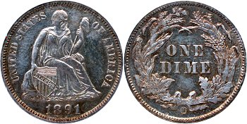 GFRC Open Set Registry - Dale Miller 1891 Seated  10C