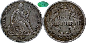 GFRC Open Set Registry - Tenafly 1866 Seated  10C