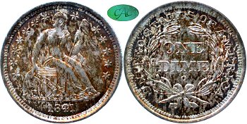 GFRC Open Set Registry - Gerry Fortin 1841 Seated  10C