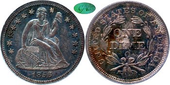 GFRC Open Set Registry - Gerry Fortin 1856 Seated  10C