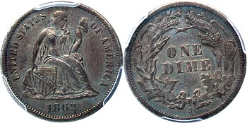 GFRC Open Set Registry - Sacandaga 1862 Seated  10C